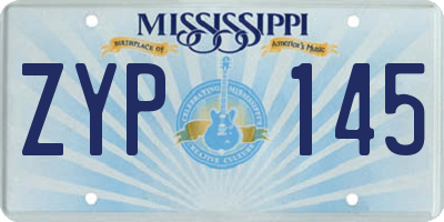 MS license plate ZYP145
