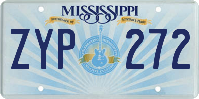 MS license plate ZYP272