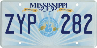 MS license plate ZYP282