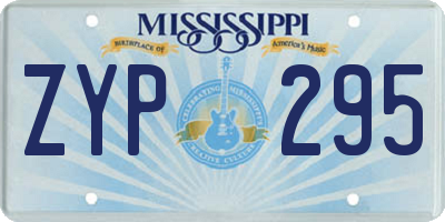 MS license plate ZYP295