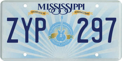 MS license plate ZYP297