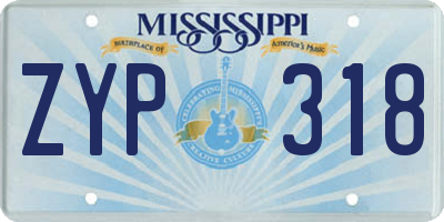 MS license plate ZYP318