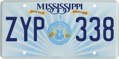 MS license plate ZYP338