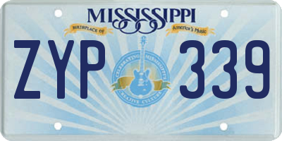 MS license plate ZYP339