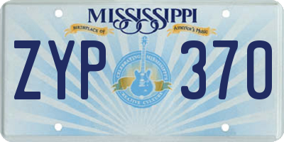 MS license plate ZYP370