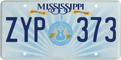 MS license plate ZYP373