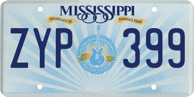 MS license plate ZYP399