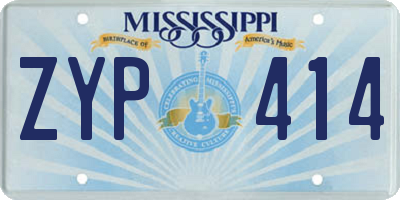 MS license plate ZYP414