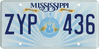 MS license plate ZYP436