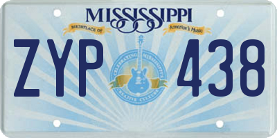 MS license plate ZYP438