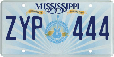 MS license plate ZYP444