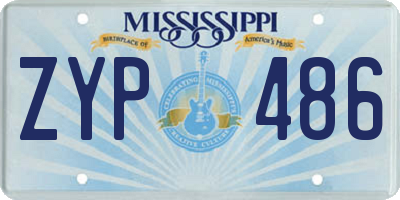 MS license plate ZYP486