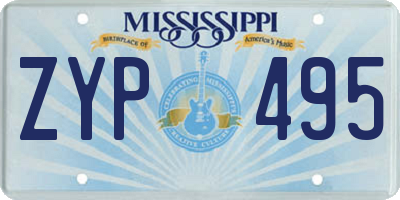 MS license plate ZYP495
