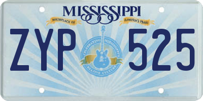 MS license plate ZYP525