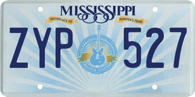 MS license plate ZYP527