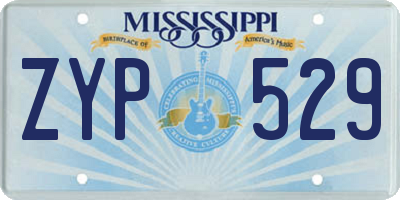 MS license plate ZYP529