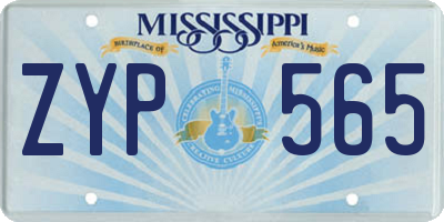 MS license plate ZYP565