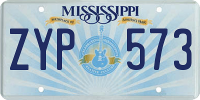 MS license plate ZYP573