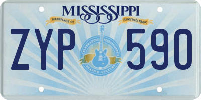 MS license plate ZYP590