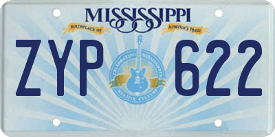 MS license plate ZYP622