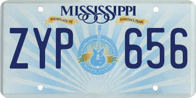 MS license plate ZYP656