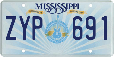 MS license plate ZYP691