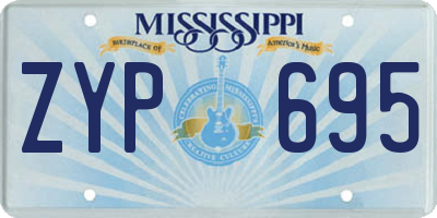 MS license plate ZYP695