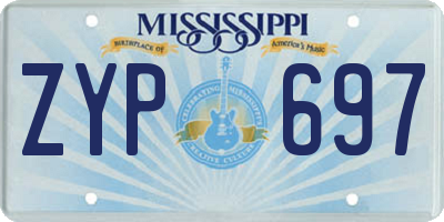 MS license plate ZYP697