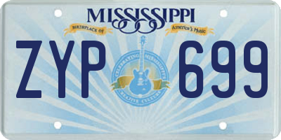 MS license plate ZYP699