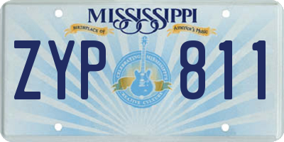 MS license plate ZYP811