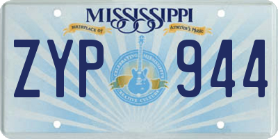 MS license plate ZYP944
