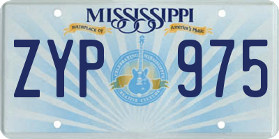 MS license plate ZYP975