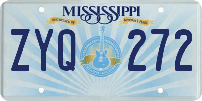 MS license plate ZYQ272