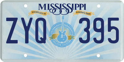 MS license plate ZYQ395