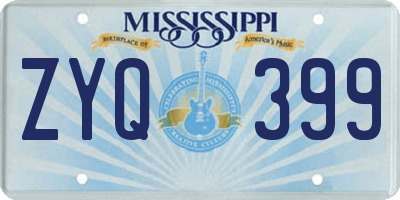 MS license plate ZYQ399