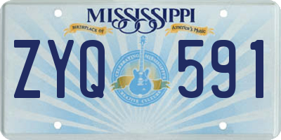 MS license plate ZYQ591