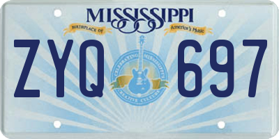 MS license plate ZYQ697
