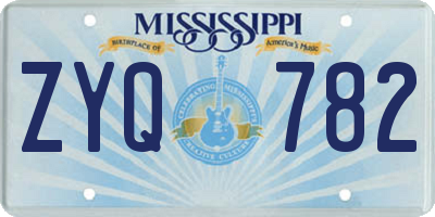 MS license plate ZYQ782