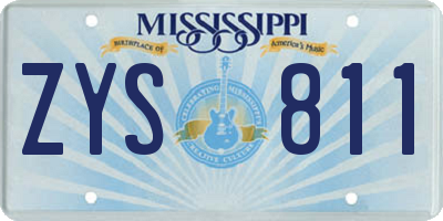 MS license plate ZYS811