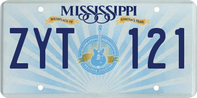 MS license plate ZYT121