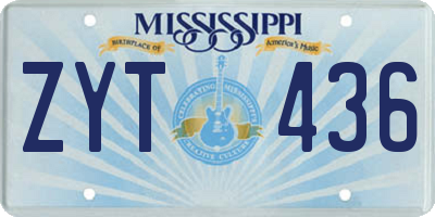 MS license plate ZYT436