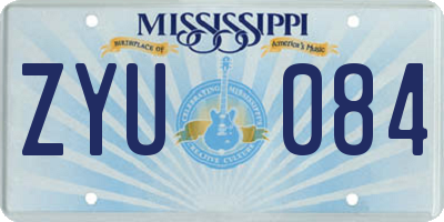 MS license plate ZYU084