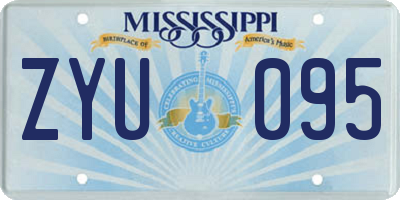 MS license plate ZYU095