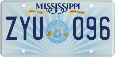 MS license plate ZYU096