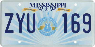 MS license plate ZYU169
