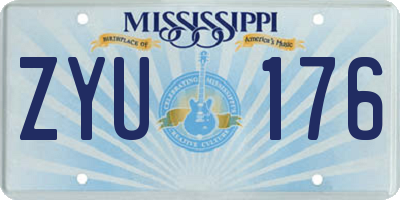 MS license plate ZYU176