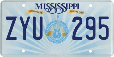 MS license plate ZYU295
