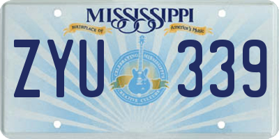 MS license plate ZYU339