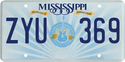 MS license plate ZYU369