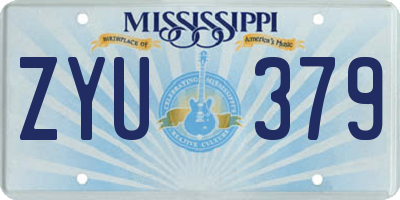 MS license plate ZYU379